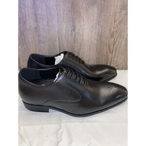 CALTO Men's Premium Leather Lace-up‎ Formal Oxfords - 2.4 Inches Taller, Sz 9